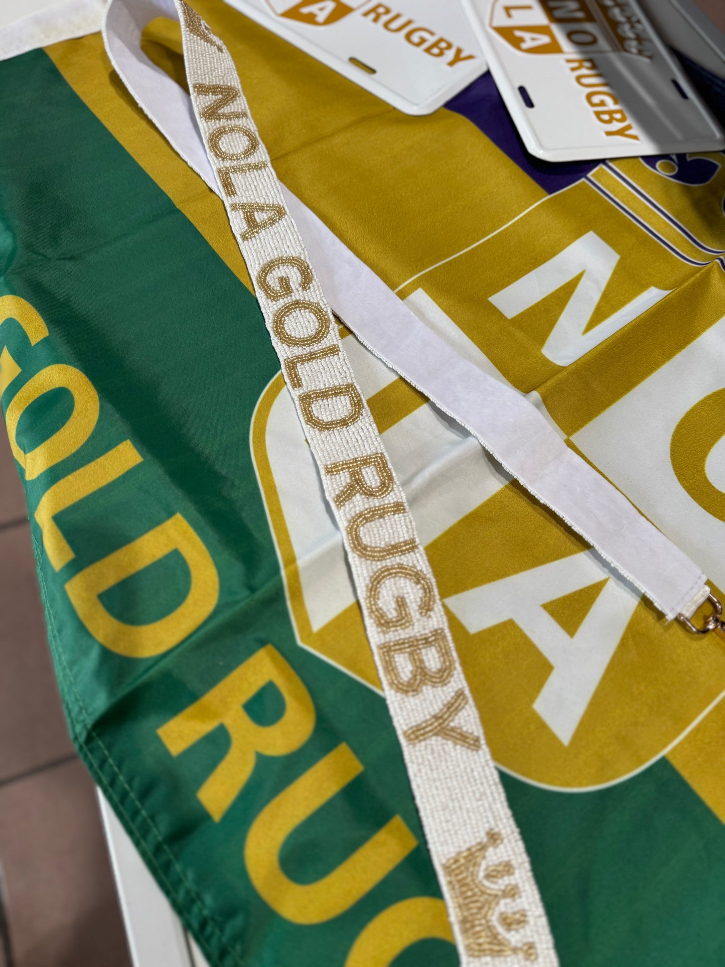 Nola Gold Beaded Purse Strap