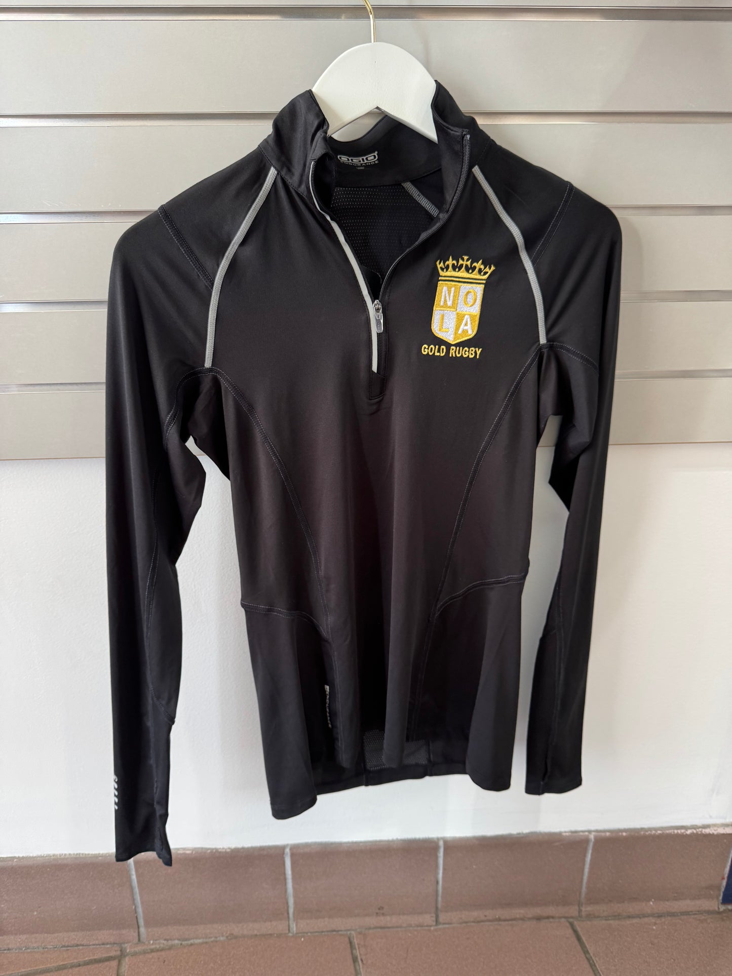 LADIES 1/4 zip OGIO Black