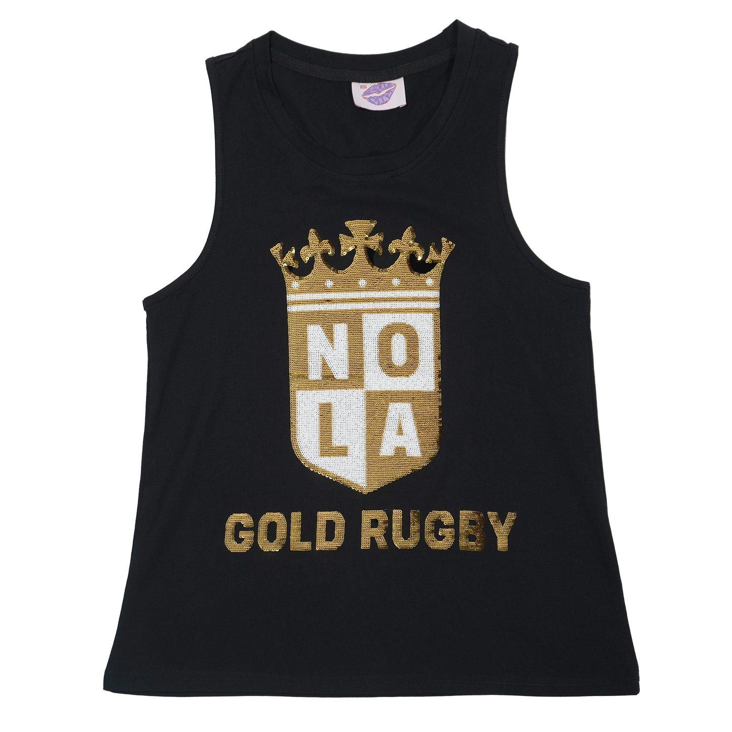 Sparkle City Black Rugby Tank Top