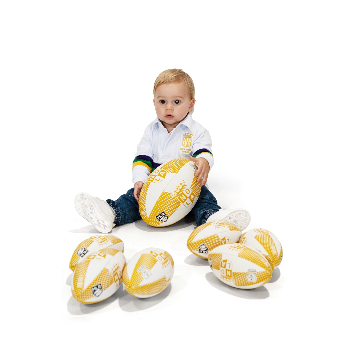 NOLA Gold Rugby Ball Size 3