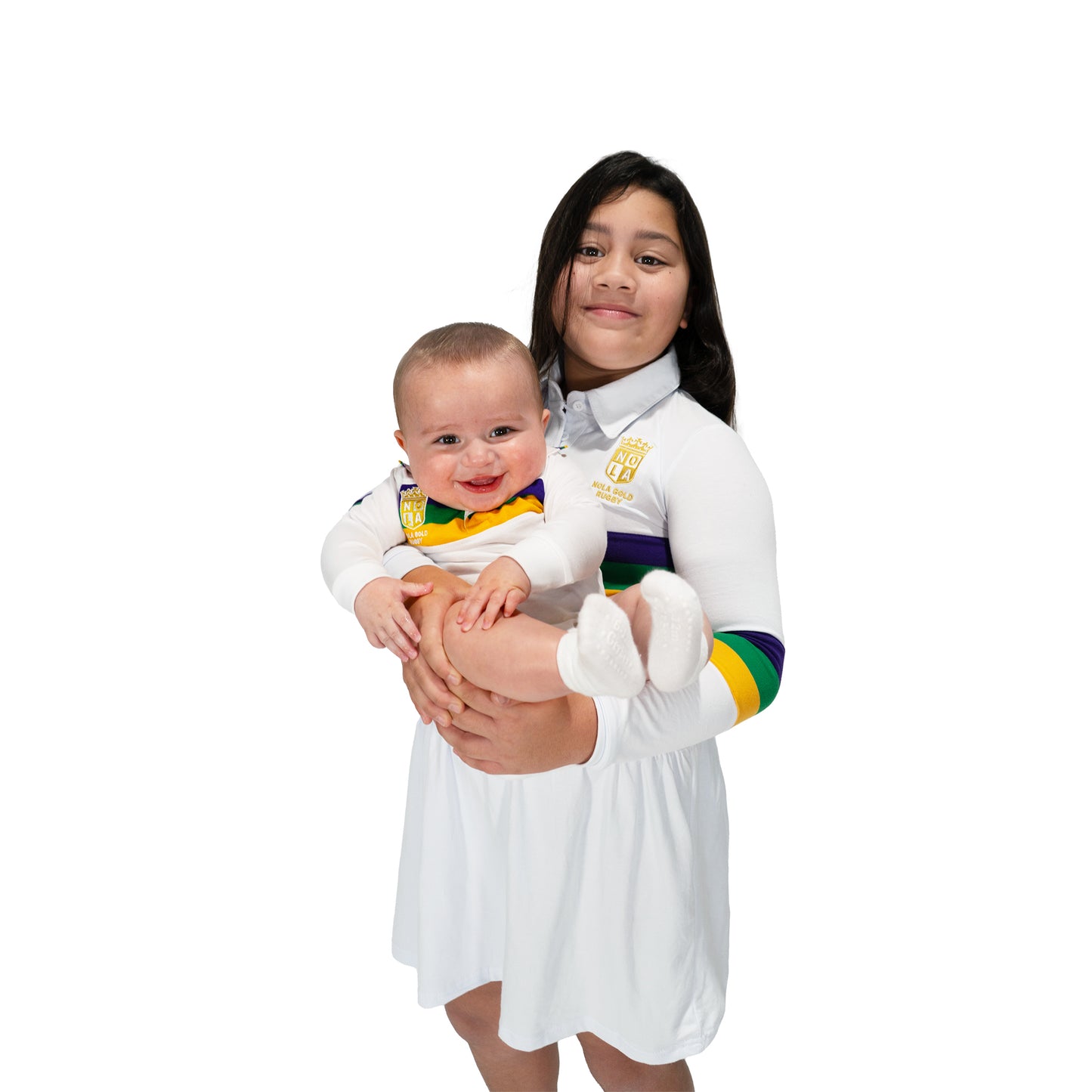 NOLA Gold Youth Mardi Gras Rugby Dress
