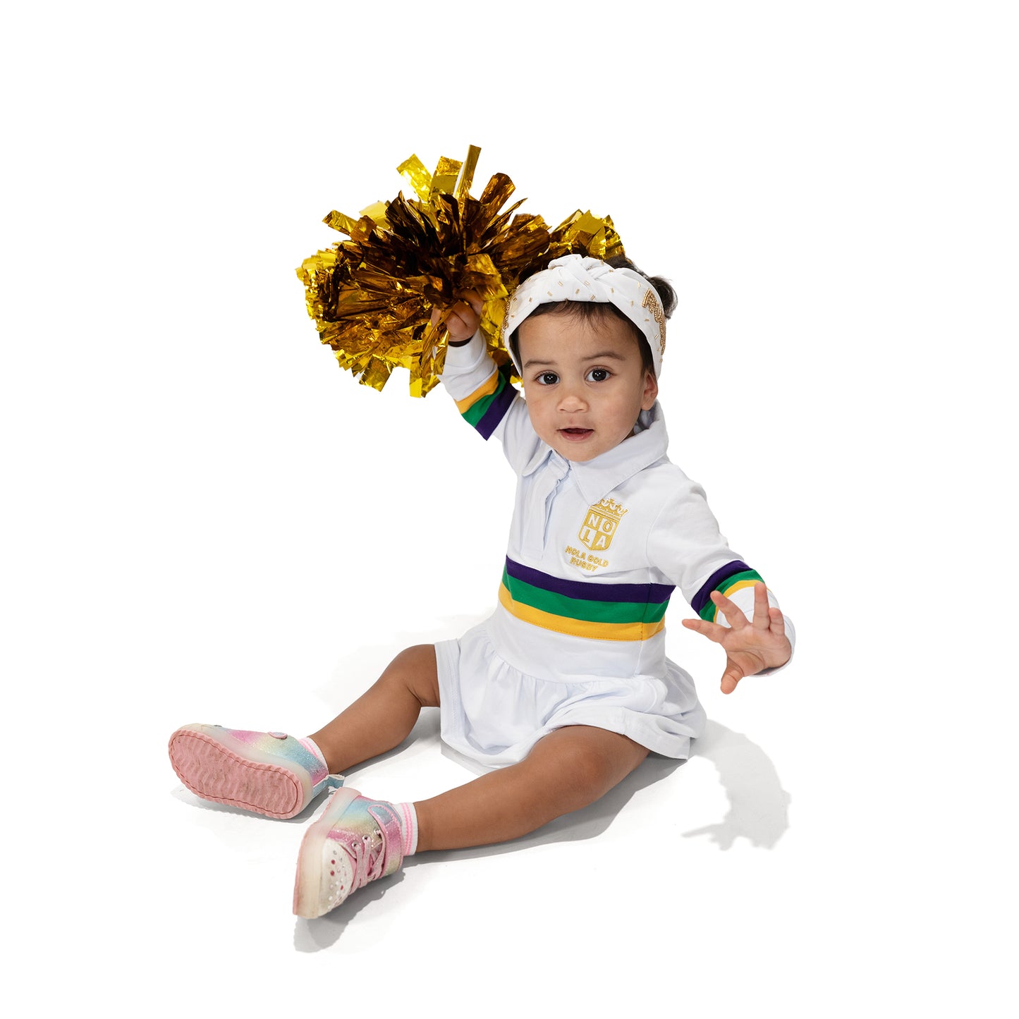 NOLA Gold Youth Mardi Gras Rugby Dress