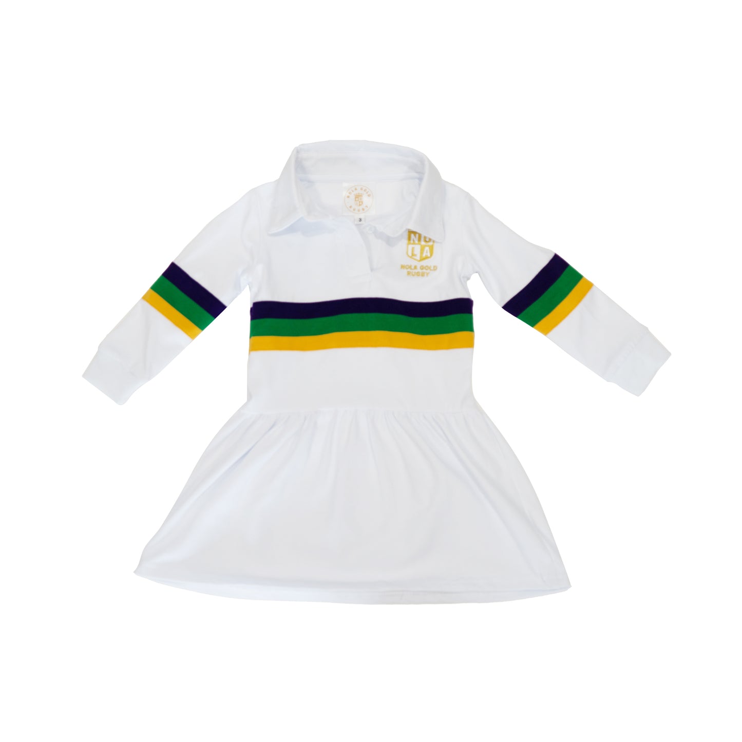 NOLA Gold Youth Mardi Gras Rugby Dress
