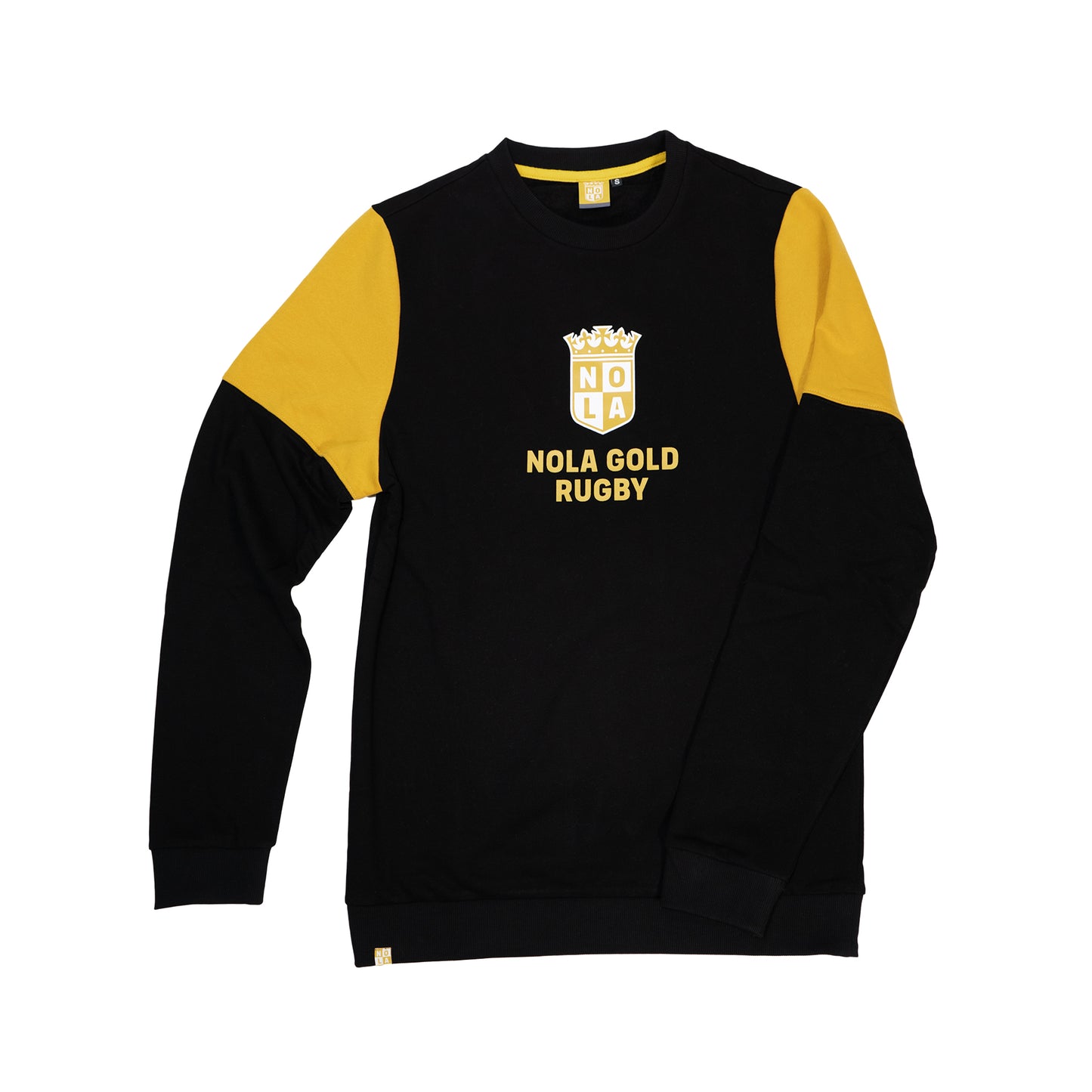 NOLA Gold Rugby Supporter Crewneck--Black
