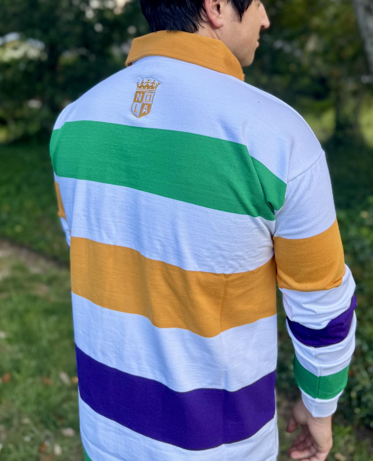 Mardi Gras Long Sleeve Rugby Shirt