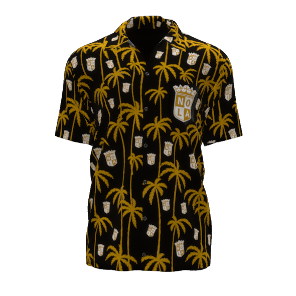 NOLA GOLD 2024 Hawaiian Shirt Black