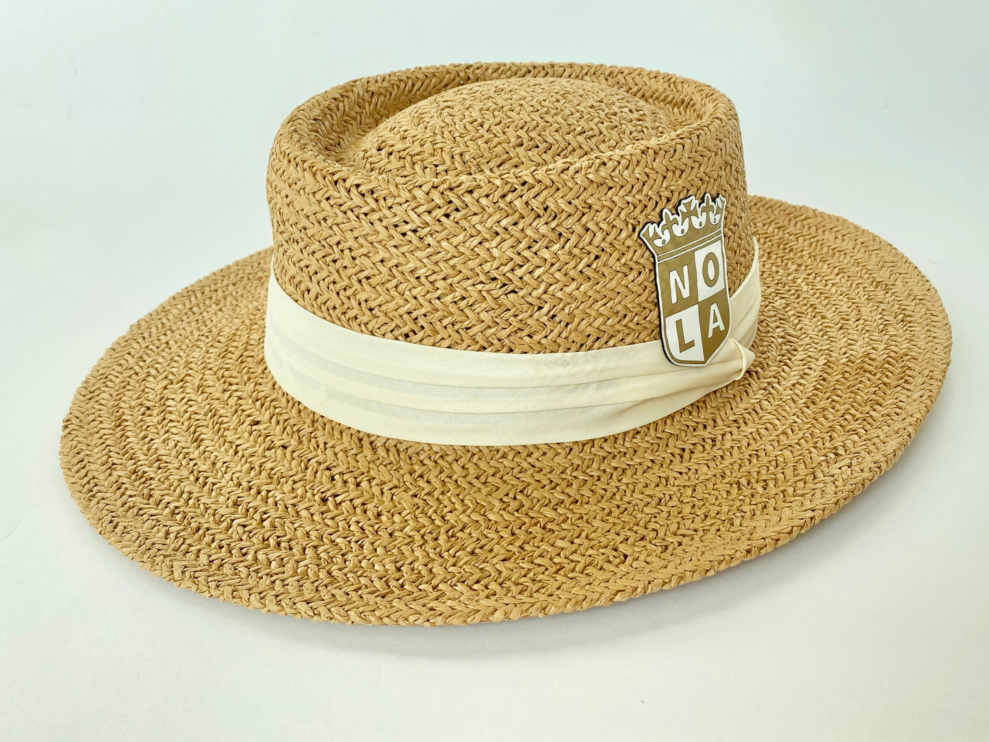 NOLA GOLD Straw Festival Hat Ivory