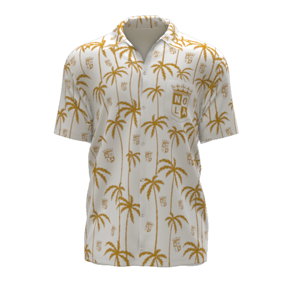 Nola GOLD 2024 Hawaiian Shirt White