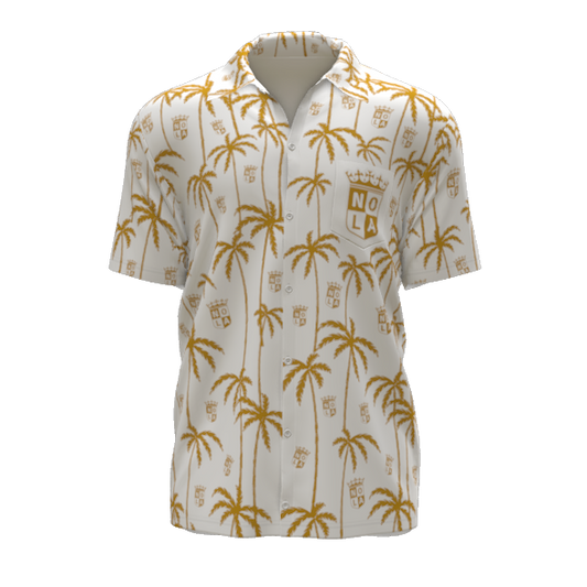 Nola GOLD 2024 Hawaiian Shirt White