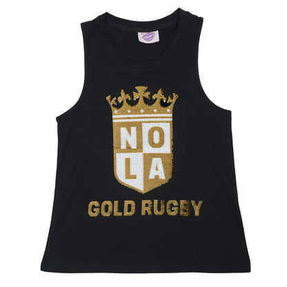 Sparkle City Black Rugby Tank Top