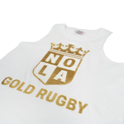 Sparkle City White Rugby Tank Top