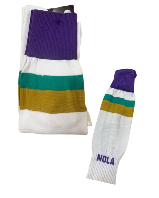 Macron Mardi Gras Socks