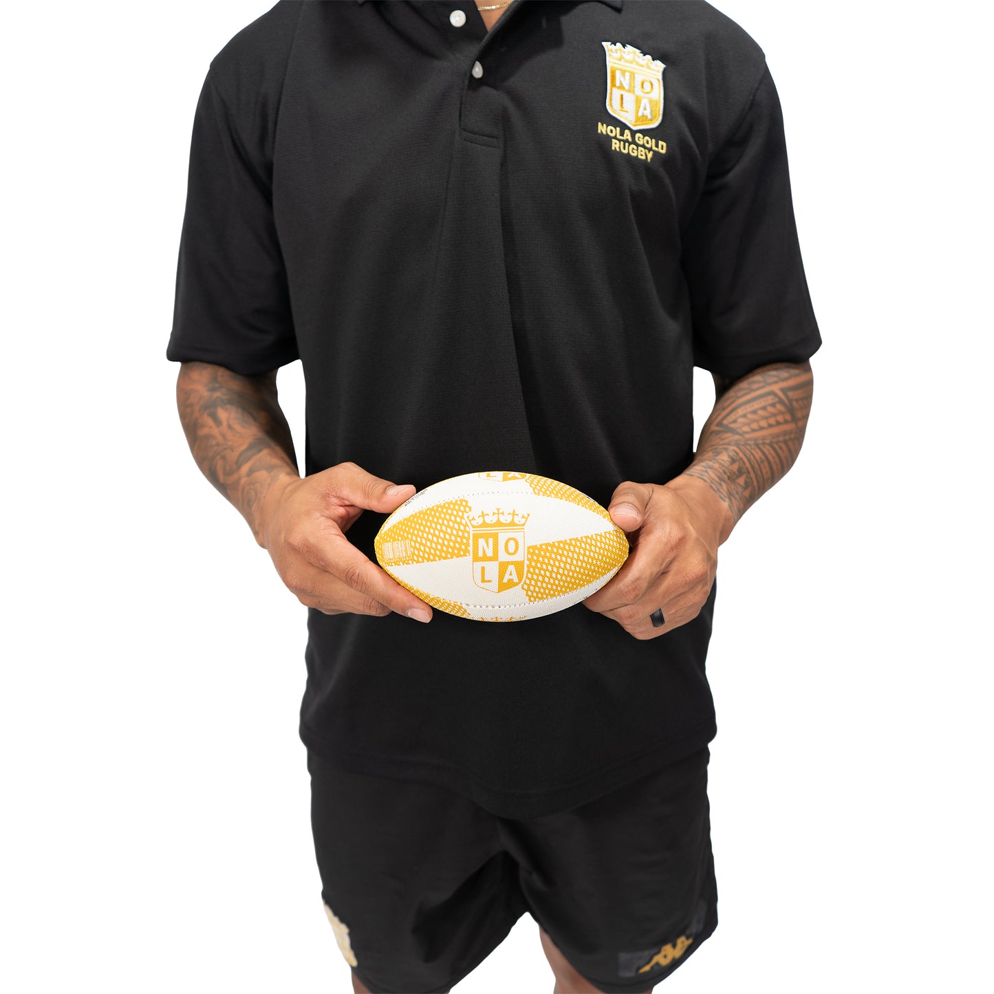 Nola Gold Mini Rugby Ball