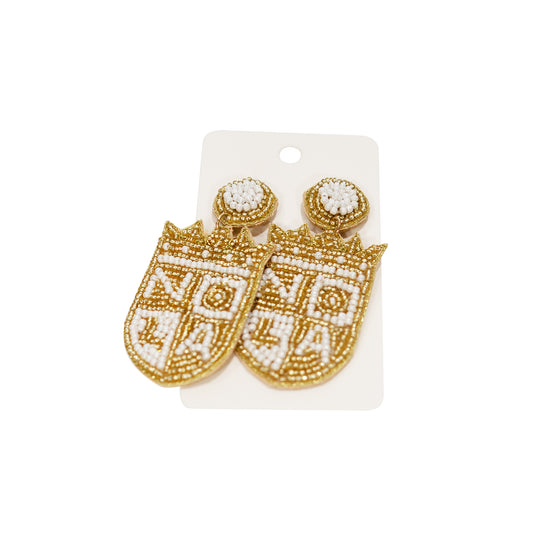 NOLA Gold Beaded Earrings