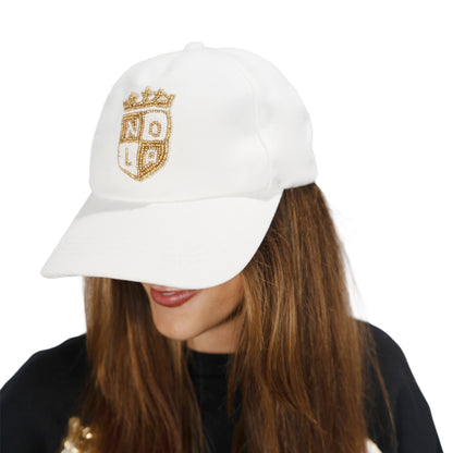 NOLA Gold Beaded Trucker Hat