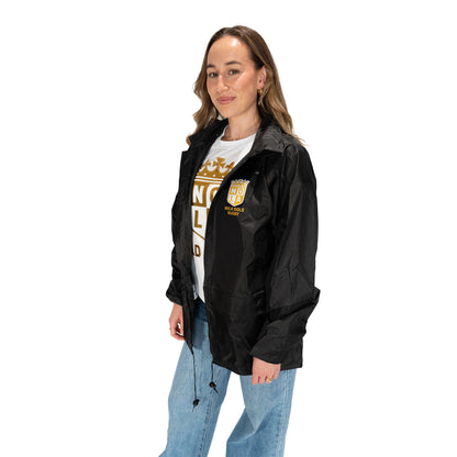 NOLA Gold Unisex Black Rain Jacket