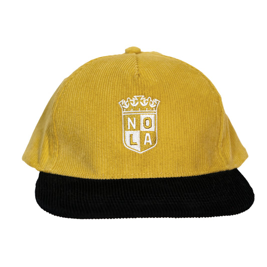 NOLA Gold Corduroy Crest Hat
