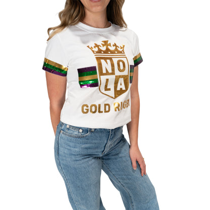 Sparkle City Mardi Gras Rugby Tee