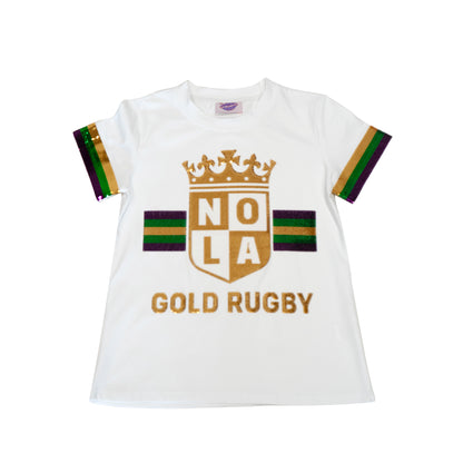 Sparkle City Mardi Gras Rugby Tee